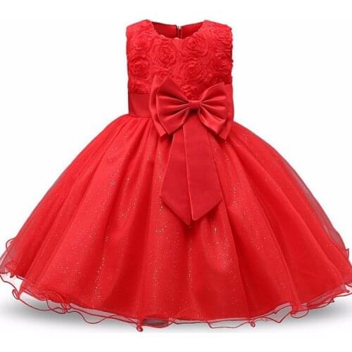 Girls red dress kids cute gown vestito prenses bambina princess dresses Lace vestidos kleider costume kleid robe fille elbise