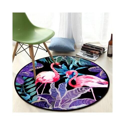 Creative Blanket Flamingo Circle Classic Flower Floor Bedroom Chair Seat Blanket Soft Baby Crawling Mat Home Decoration