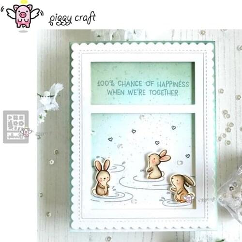 Piggy Craft metal cutting dies cut die mold Flower letter frame Scrapbook paper craft knife mould blade punch stencils dies