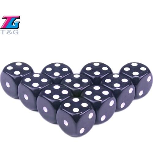 Mini funny10 Pcs High Quality Acrylic Round Corner Games Dice 6 Sided 12mm for Bar Pub Club Party Board Game