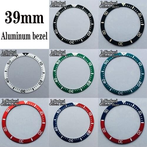 Miuksi 39mm aluminum bezel fit 45mm mens watch suitable for 45mm watch case
