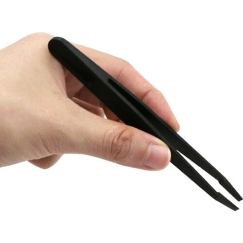 Multifunction Portable Anti-static Carbon Fiber Electronic Tweezers Kit ESD Plastic Forceps PCB Repair Hand Tools Set