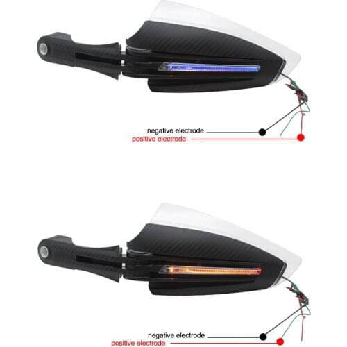 Motorcycle Handguards LED Alconstar-1Pair 22mm 7/8'' Turn Signals Falling Hand Protectors Black for DUKE