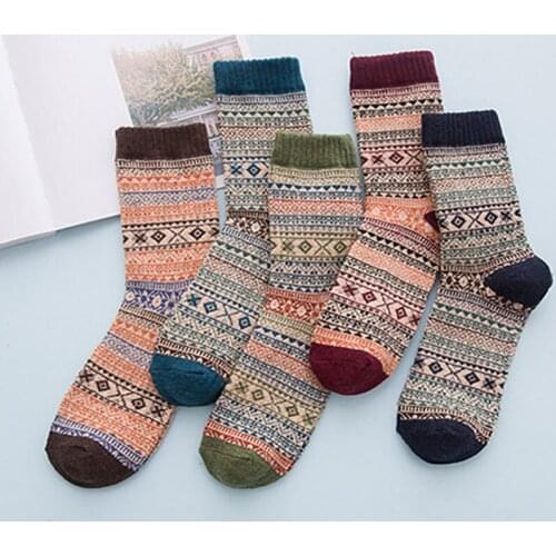 Mens Wool Socks for Winter High Quality 5 Pairs Breathable Thermal Soft Cashmere Warm Rabbit Wool Sock Calcetines Gifts Socken