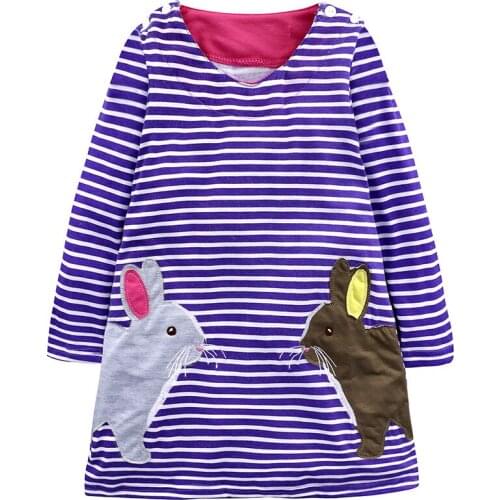 2019 New Foreign Trade Childrens Wear Spring and Autumn Pure Cotton Girl Dress Childrens Dress