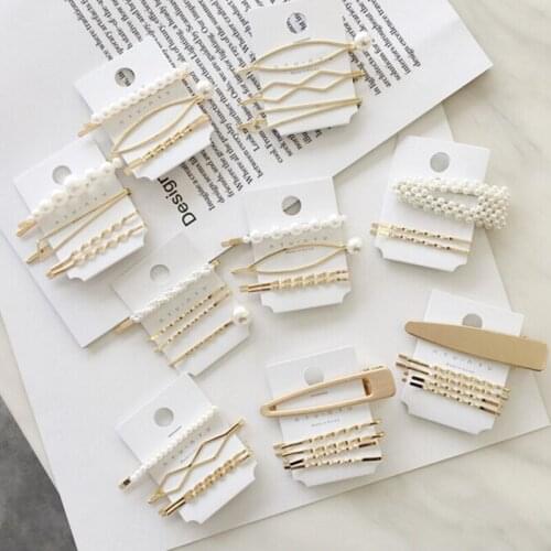 New 8 Styles Fashion Pearl Hair Clip Hair Styling Accessories