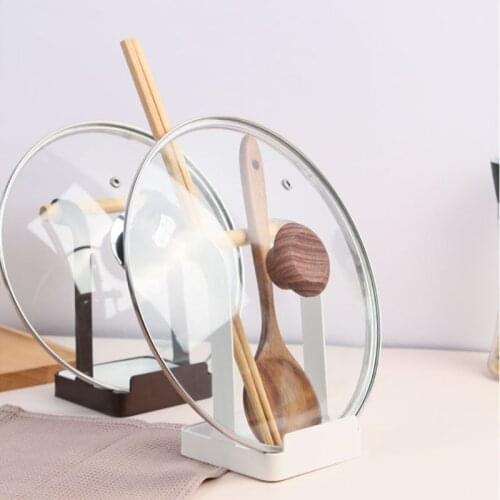 Useful Spoon Pot Lid Shelf Plate Pan Stand Rest Holder Storage Rack Kitchen Utensil Organizer Splittable kitchen organizer