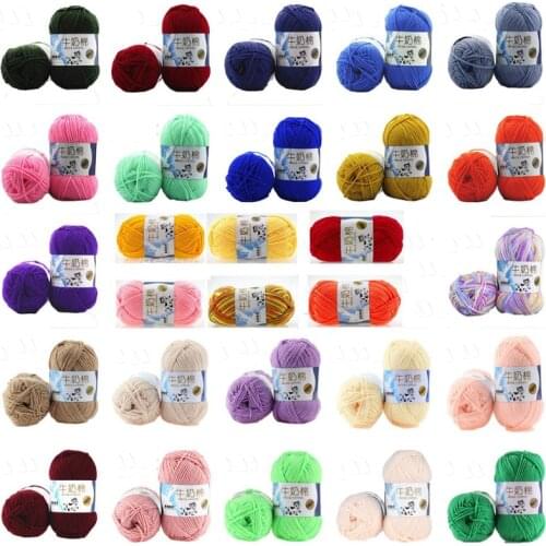 1pc 50g Milk Cotton 5ply Yarn Soft crochet yarn Baby Yarn Crochet for knitting Wool scarf Hand Knitting DIY Cheap A3MX0008