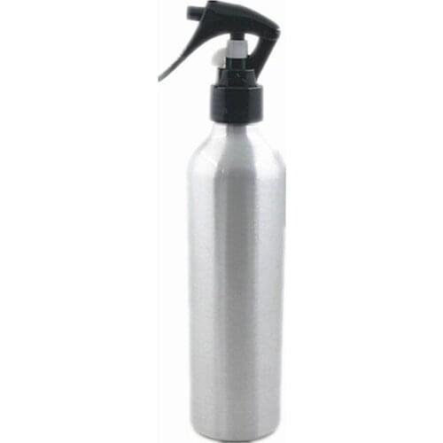 250ml Empty Aluminum Bottles, Sliver Metal Bottle With White/Black Trigger Sprayer