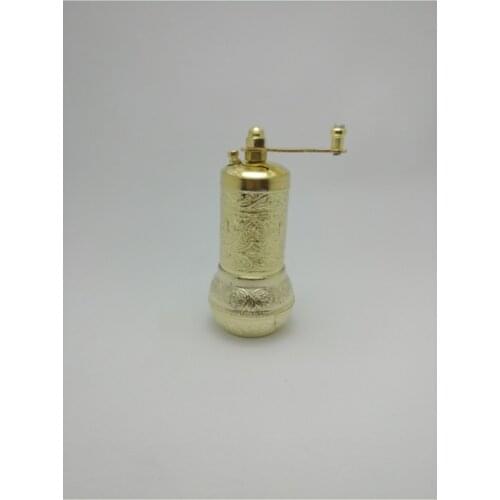 Manual Coffee And Spices Grinder 2 PCs Yellow and Silver Color Ottoman Motif