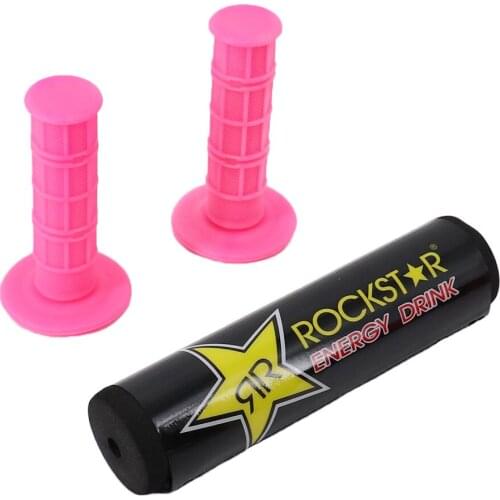 Motorcycle Handle bar Handlebar With Breast Pad Round Chest Protector Pad Handle Grips PRO TAPER For Kayo Dirt Pit Bike MiniBike