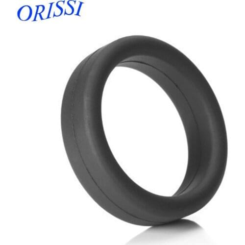 ORISSI Male Silicone Penis Cock Ring Sleeve Male Chastity Device Cage Cockring Sex Toys For Men Adult Products Male Masturbation