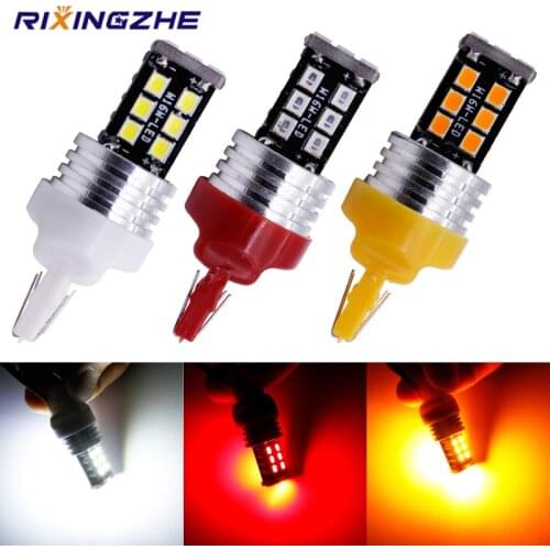 RXZ 2pcs T20 W21/5W 7443 7440 W21W 2835 15SMD 7444NA LED For Turn Signal Lights Tail Lights Brake Lights Canbus DC 12V No error