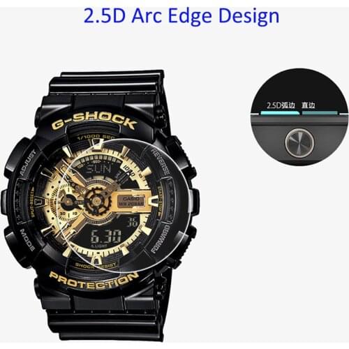 5 Pcs/Lot Tempered Glass Screen Protector For Casio GA100 GA110 Watch Protective Film 2.5D 9H Transparent for Casio ga100/ 110