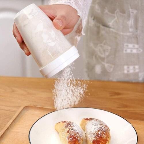1pc Creativity Baking Dusting Jar Plastic Powder Chocolate Shaker Icing Sugar Powder Flour Powder Cocoa DIY Coffee Sifter Shaker