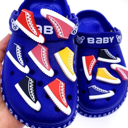 10PCS/Set Fashion Cartoon Shoes Icon Croc Jibz Charms Silicone Shoe Decoration Slipper Buckers Accessories For Kids Gifts