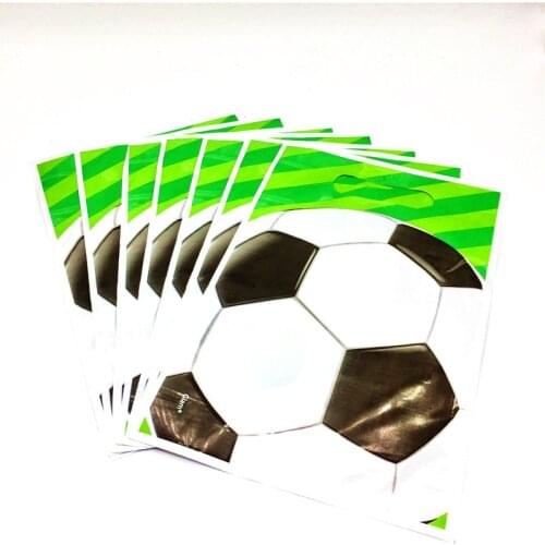 10pcs World Cup Theme Soccer Green Birthday Decors Disposable Plastic Candy Gift Bag Party Bag Kids Festival Christmas Supplies