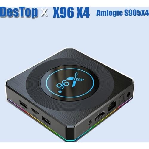 10PCS X96 X4 Amlogic S905X4 RGB Light TV Box Android 11 4G 32GB Support AV1 8K Video Dual Wifi BT4.1 Youtube Media Player