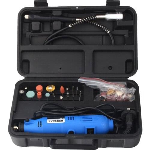 180W Electric Drill Variable Speed Electric Grinder Grinding Machine With Extension Hose Flexible Shaft And Bracket Tools Kit
