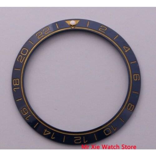 38mm ceramic bezel insert fit 40mm watch case GMT Automatic mens watch