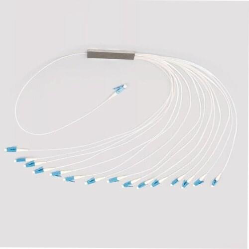 5PCS/Lot Fiber Optical PLC Splitter, LC 1x16 Mini steel tube type 0.9mm Splitter with LC/UPC Connector Free Ship