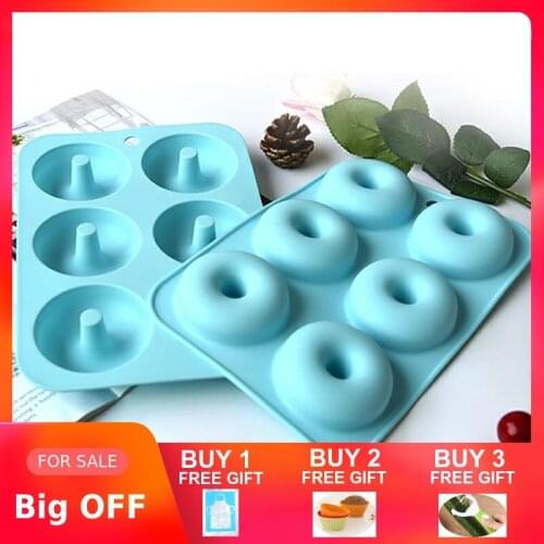 6-Cavity Silicone Donut Baking Pan Non-Stick Mold Dishwasher Decoration Tools Baking Nonstick and Heat Resistant Reusable 2019