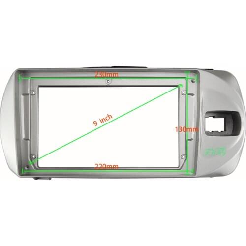 9 INCH Car Audio Frame GPS Navigation Fascia Panel Car dvd Plastic Frame Fascia is suitable for TOYOTA VITZ 2010-2020