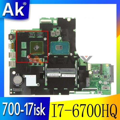 Akemy For Lenovo IdeaPad 700-17isk laptop motherboard I7-6700HQ CPU 940M 2G 5B20K93623 15221-1M 448.06R01.001M 448.06R01.0011