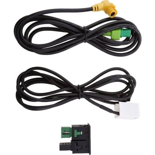 Car Speaker Interface USB & 3.5mm Aux Audio Input Adapter/USB Socket For VW Passat B6 B7 CC Touran RCD510+/310+/SVAUTO MDF20/231