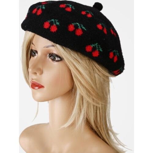 Hot Sell 2021 Cheap Fashion New Women Wool Solid Color Beret Female Bonnet Caps Winter All Matched Warm Walking Hat Cap