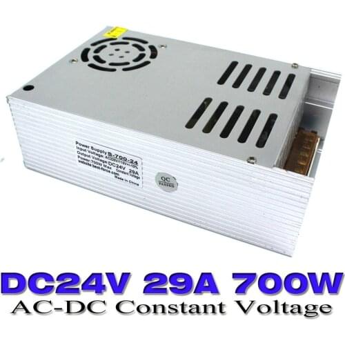 New Model dc power supply 24v 29a 700W psu ac dc converter 220v 110V AC-DC DC24V LED Driver For led light CNC CCTV 10PCS
