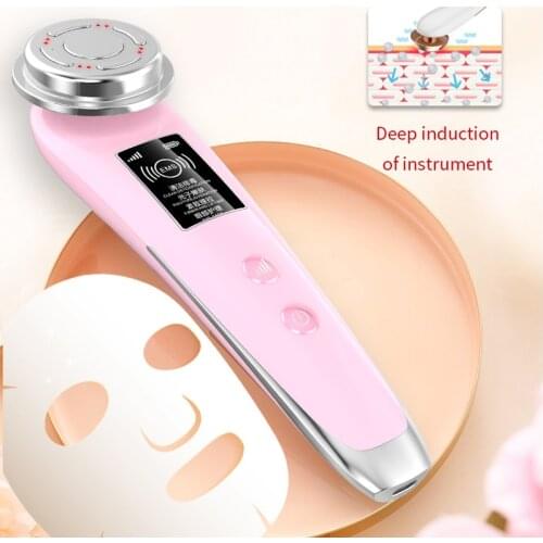 IGRG EMS Facial Mesotherapy RF Radio Frequency Red Blue LED Photon Face Lifting Tighten Wrinkle Removal Skin Care Face Massager