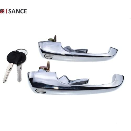 ISANCE Outside Outer Door Handle Pair 2 Keys 211898205N For Volkswagen VW Transporter Type2 Bus 1969-1979