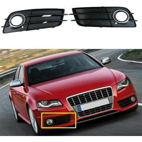 JanDeNing 2PCS Front bumper Left& Right Side Fog Light Lower Grille Cover For Audi A4 S-LINE S4 2009-2012