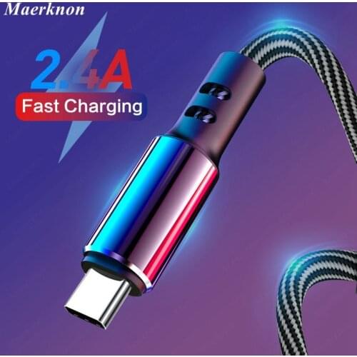 3A USB Type C Cable USB Fast Charging Type-C Charger Data Cable for Samsung Galaxy S10 S9 for Xiaomi Redmi mi 9 USB-C Cabo Wire