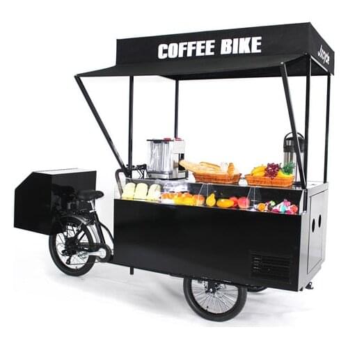 KN-T07A Electric Adult Tricycle Outdoor Cargo Bike Mobile Food Trailer Coffee Snack Vending Cart