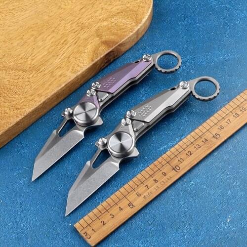 Portable high hardness M390 blade mechanical titanium alloy handle outdoor camping sharp hunting self-defense EDC tool folding K