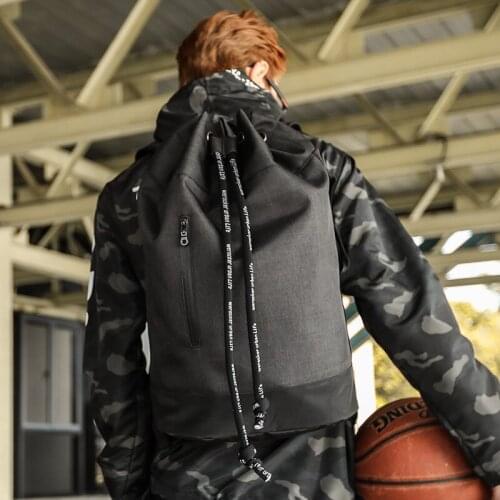 Fashion Casual Basketball Backpack Mens Sports Volleyball Backpack Drawstring Beam Bag Training Casual Fitness Yoga Bag