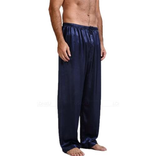 Mens Sleepwear Silk Underwear Boxers Pants Pyjamas Nightwear Trousers Bottoms