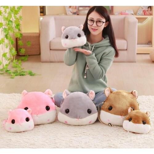 1 piece Harajuku Soft Hamster Handbag Stuffed Mouse Messenger Bag Casual Women Cute Chain Shoulder Crossbody Bags Purse Clutch