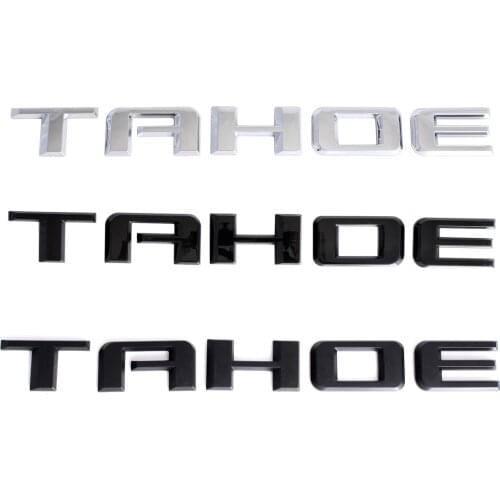 New 3D Chrome/Black TAHOE Car Door Fender Emblem ABS Rear Trunk Tailgate Badge for Chevrolet