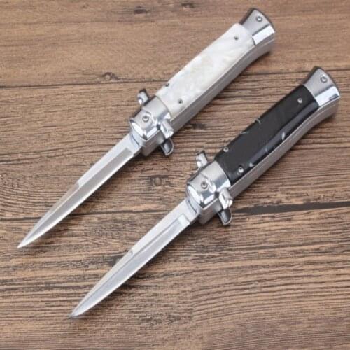 Sharp Field tactical High Hardness 9 Inch Italian Folding Knife 440C Blade Alec handle Survival Hunt and Camp Pocket EDC tool