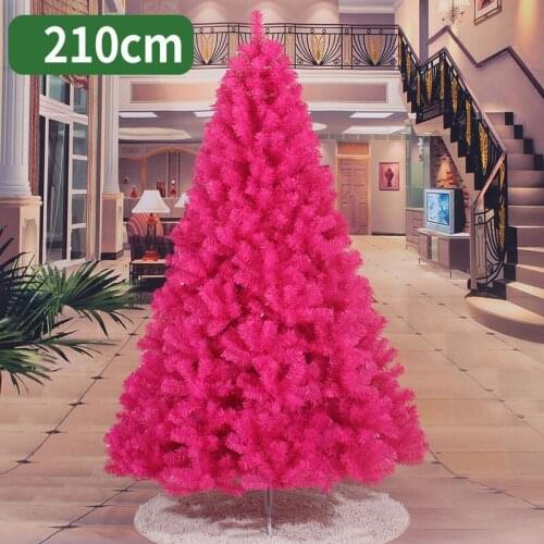 210cm Christmas tree pink rose red artificial Christmas tree decorations Christmas decorations for home free shipping