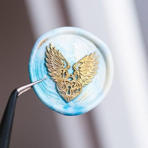 Heart with wings Wax Seal Stamp Retro Diy Envelope Stamps Replaceable Copper Head Wedding Decorative Birthday Gift