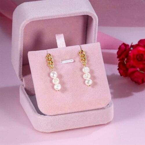 Liemjee S925 Silver Long Beads Pearl Earrings Creativity Fashion Jewelry For Women Feature Namour Charm Gift All Seasons