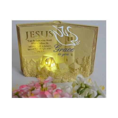 LED light book Christian Christ Jesus Gifts Home Decorations Decorations Night Lights Crafts Decorations Thanksgiving Gifts