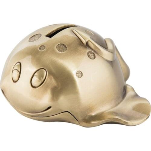 Creative Personality Devil Fish Piggy Bank Coin Cute Money Box Metal Craft Cash Box Decorations Children Gifts