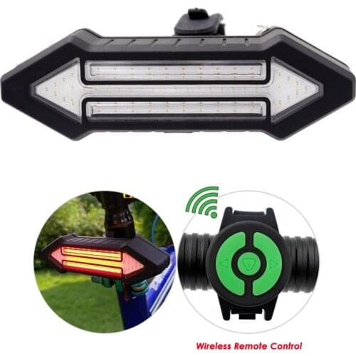 Bicycle Smart Rear Light Bike Wireless Remote Turning Control Signal Tail Lamp USB Rechargeable Cycling built in 800mAh battery