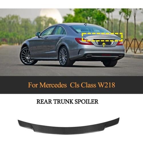 W218 C74-style Carbon Fiber Car Rear Wing Spoiler for Mercedes-Benz CLS Class W218 CLS400 CLS500 CLS63 2012-2018