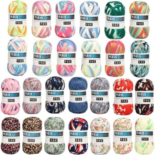 100g Woven Thread Colourful DIY Crochet Cotton Cloth Wool Yarn Hand Knitting Paragraph Crocheted Blanket